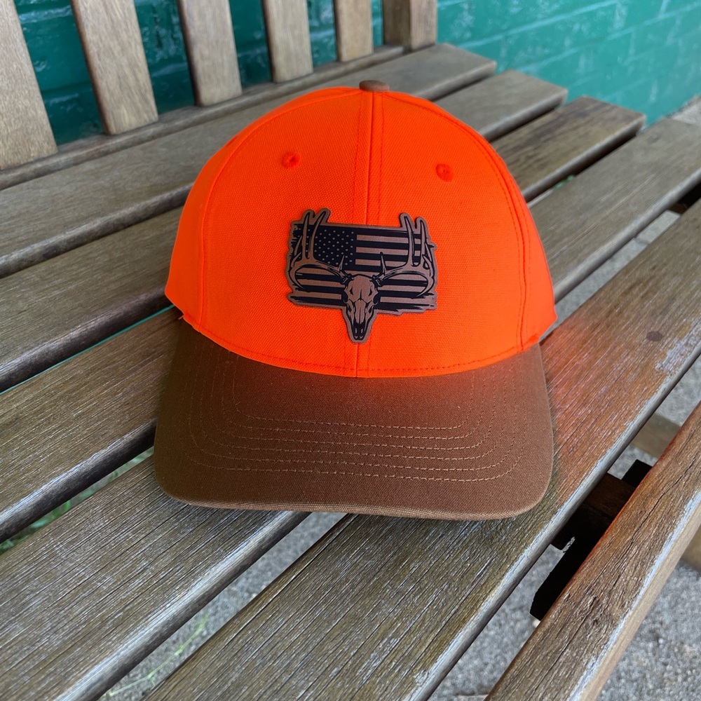 Orange and Brown Men's Hat